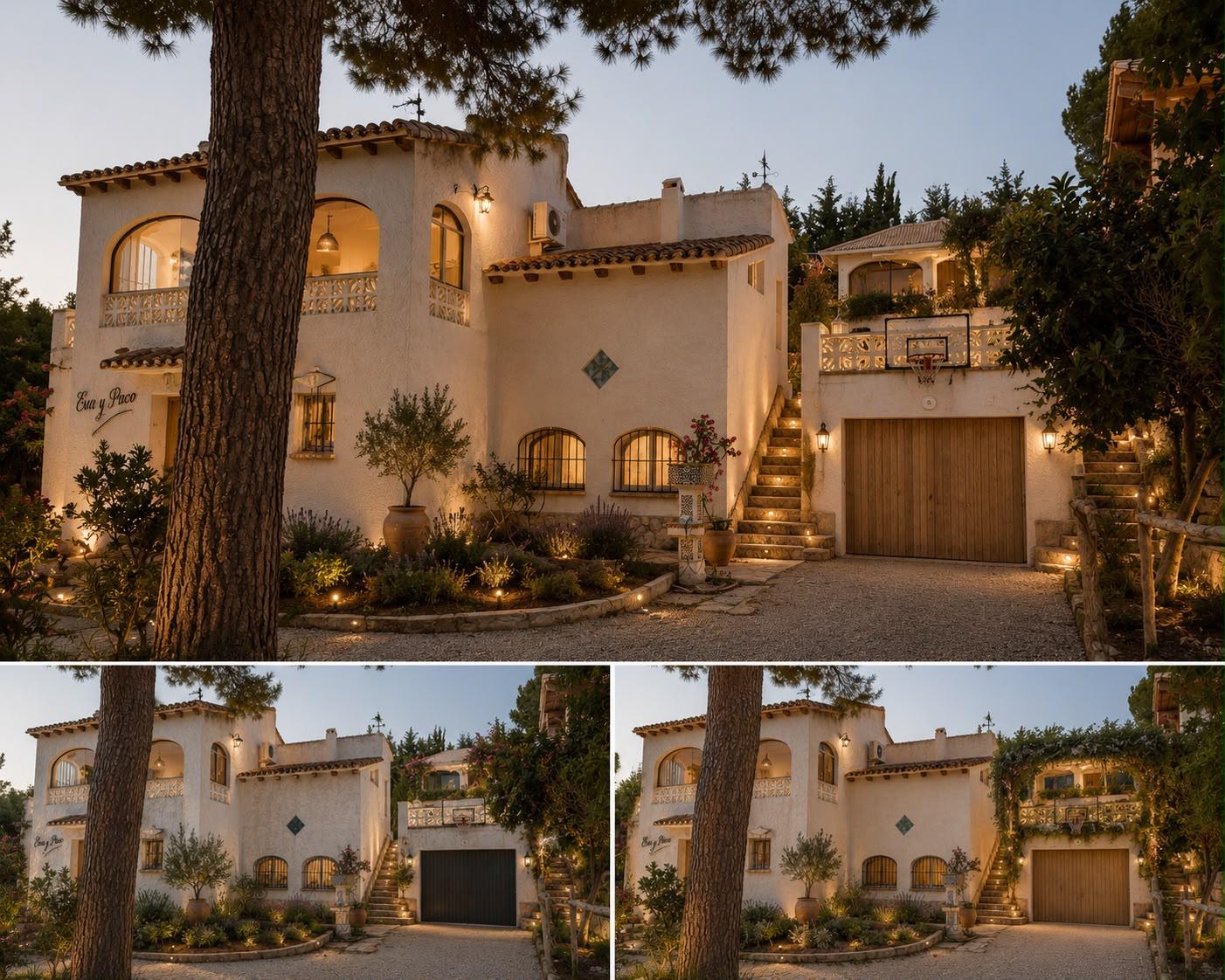 Oportunidad de renovación con tres casas independientes y vistas al mar en Covatelles, Jávea.